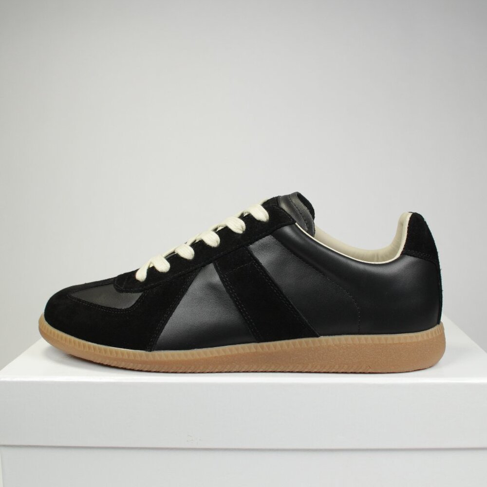 Maison Margiela Men's Black - NEW - Low-Top Sneakers in Leather and Suede